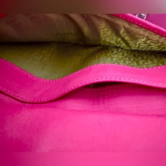 Pink Fendi Lambskin Wallet On Chain WOC - Picture 9 of 15